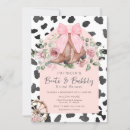 Search for cow bridal shower invitations Boots and bubbly