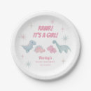 Search for baby dinosaur plates Girl baby shower