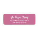 Search for bright pink return address labels Simple