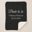 Search for wedding date blankets Bridesmaid name date
