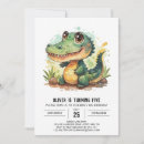 Search for alligator birthday invitations Watercolor