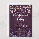 Search for rustic retirement party invitations String lights