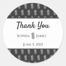 Search for stationary wedding stickers Black and white