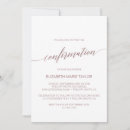 Search for elegant confirmation invitations Blush pink