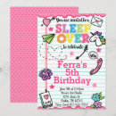 Search for unicorn slumber party invitations Pink