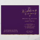 Search for gold foil wedding programs Ceremony