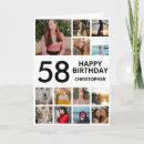 Search for 58th birthday Black and white