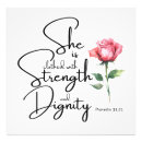 Search for she is clothed strength dignity posters Christian