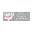 Search for pink plumeria return address labels Hawaiian