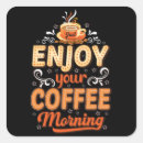 Search for coffee morning stickers Typography