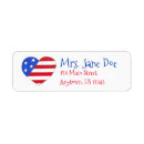 Search for memorial return address labels Stars and stripes