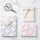 Search for coach wrapping paper Typography