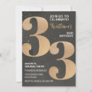 Search for 33rd birthday invitations Black