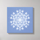 Search for snowflakes canvas prints White