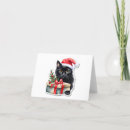 Search for black cat christmas cards Santa