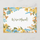 Search for blue watercolor flowers postcards Change of address