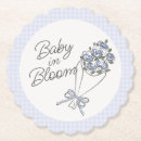 Search for blue flower coasters Girl baby shower