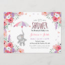 Search for floral elephant baby shower invitations Pink