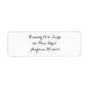 Search for cursive return address labels Plain