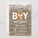 Search for fox baby boy shower invitations Its a boy