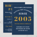 Search for man 20th birthday invitations Gold