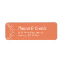 Search for sunburst return address labels Orange