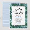 Search for tropical palm leaves baby shower invitations Modern