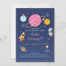 Search for girls outer space birthday invitations Baby girl