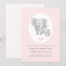 Search for pink and grey elephant baby shower invitations Polka dots