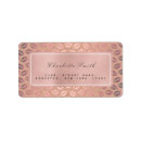 Search for brushed gold return address labels Pink