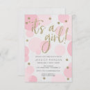 Search for dots baby shower invitations Pink