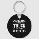 Search for i work hard key rings Life