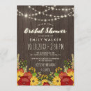 Search for rustic sunflower bridal shower invitations String lights