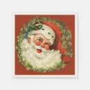 Search for retro christmas napkins Santa
