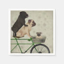 Search for bicycle napkins Dogs on bicycles