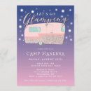 Search for glamping party invitations Girls