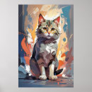 Search for abstract cat posters Watercolor