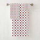 Search for black and white polka dot bath towels Red