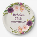 Search for 75th birthday plates Flowers