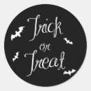 Search for trick or treat stickers Black and white