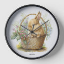 Search for easter bunny clocks Watercolor