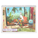 Search for rabbit calendars Watercolor