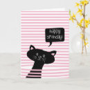 Search for black cat birthday cards Kitty