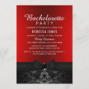 Search for red black hen party invitations Bride