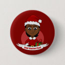 Search for black santa claus badges Holiday season
