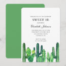 Search for green sweet 16 invitations Modern