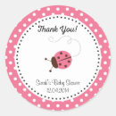 Search for pink ladybugs stickers Baby shower