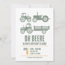 Search for boy second birthday invitations Tractor