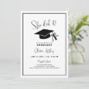 Search for feminine graduation invitations Black and white