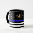 Search for police officer dad mugs Thin blue line
